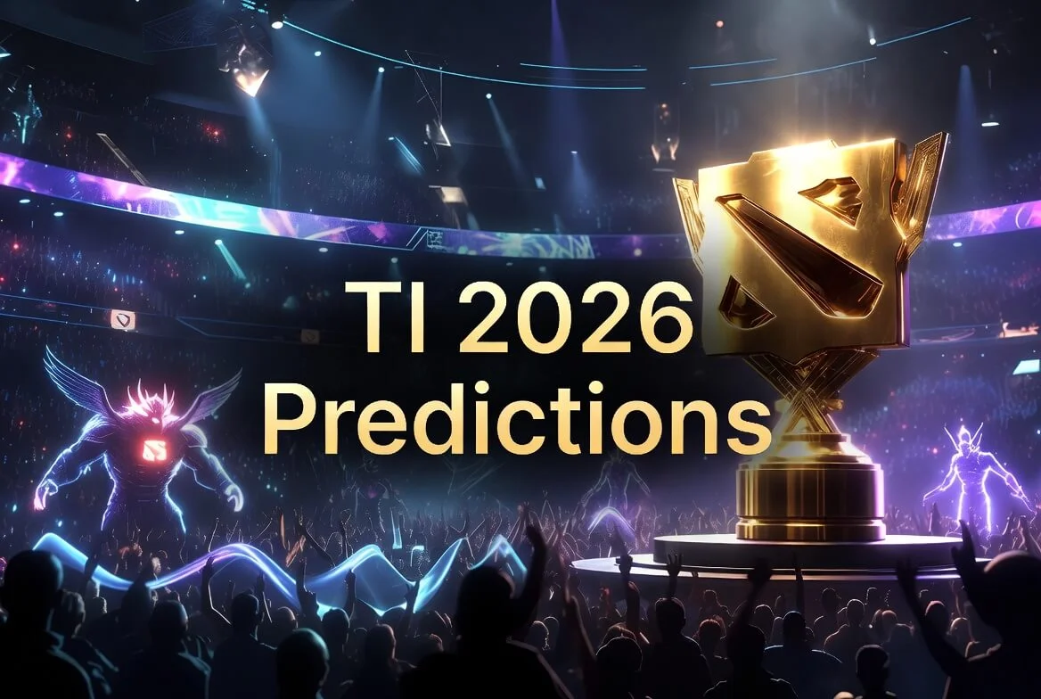 The International 2026 predictions and odds guide artwork for Shanghai