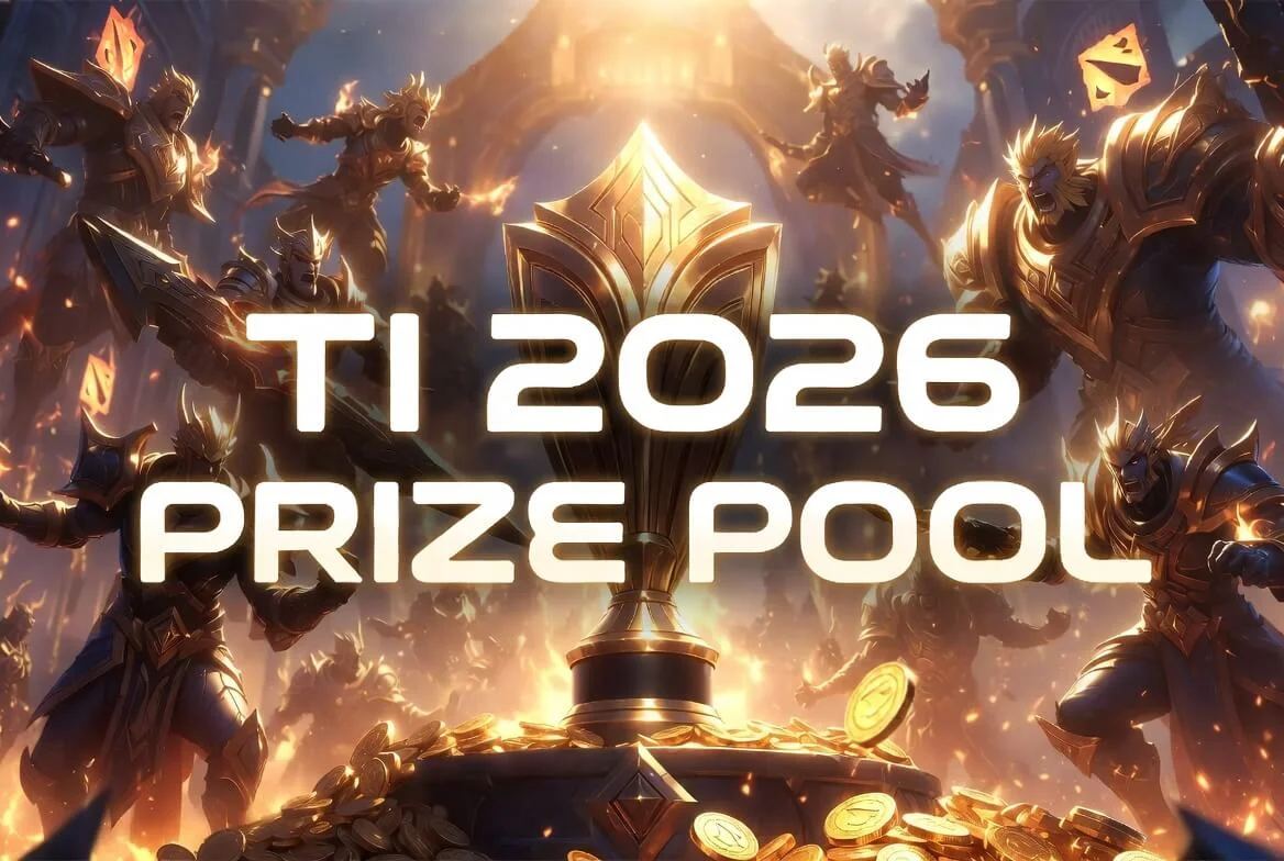 TI 2026 prize pool graphic showing the confirmed base figure for Shanghai